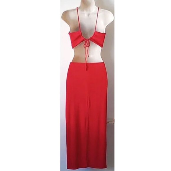2 PC Set Runaway The Label On Demand Top Skirt S/M Red - Picture 3 of 8